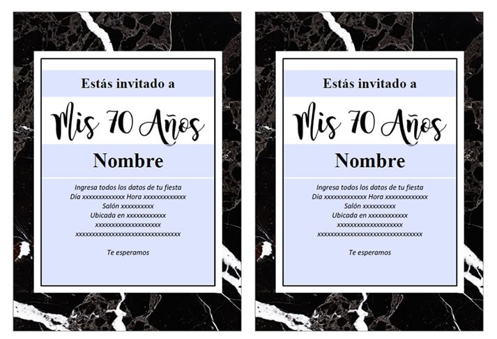 ▷ Cómo hacer una Invitación para 70 años para editar gratis【2020】